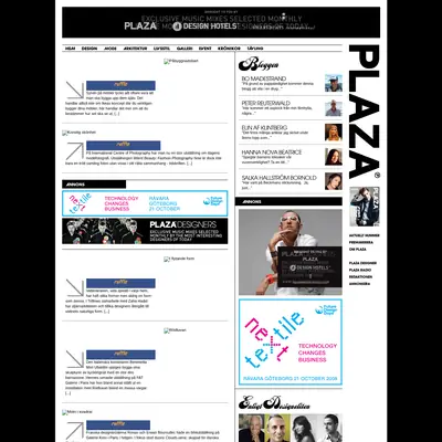 www.plazamagazine.se startsida 2009