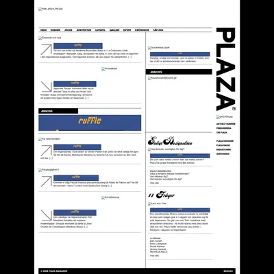 www.plazamagazine.se startsida 2010