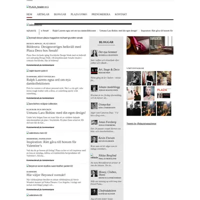 www.plazamagazine.se startsida 2015