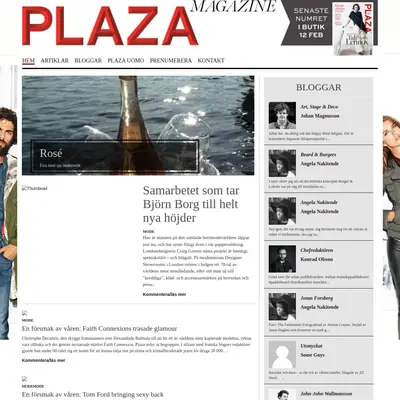 www.plazamagazine.se startsida 2016