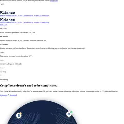 pliance.io startsida 2023