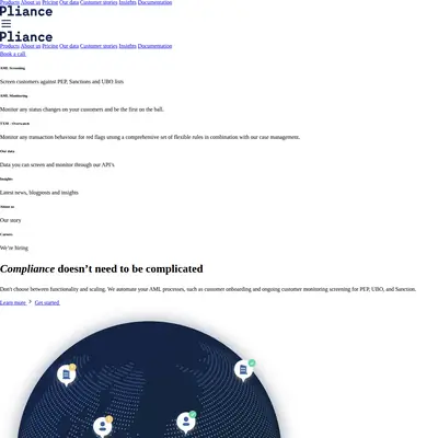 pliance.io startsida 2024