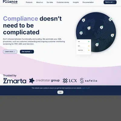 pliance.io startsida 2025