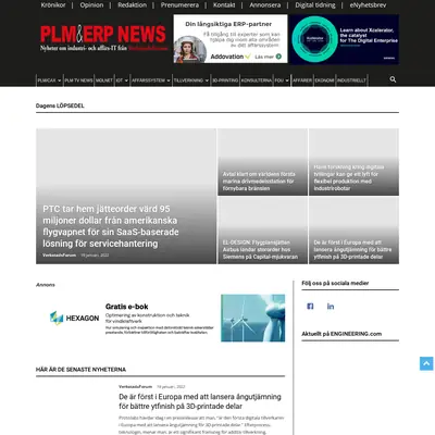 PLM & ERP News startsida 2022