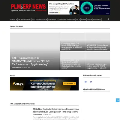 PLM & ERP News startsida 2025
