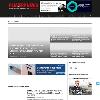 PLM & ERP News startsida 2026