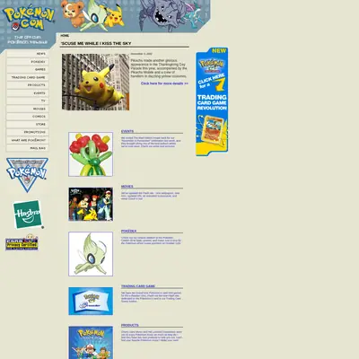 POKÉMON startsida 2003