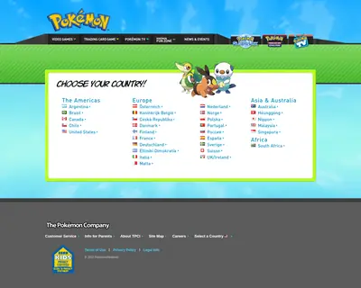 POKÉMON startsida 2013