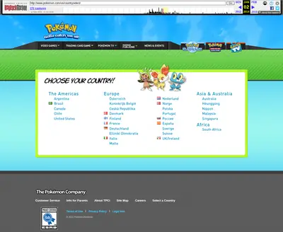 POKÉMON startsida 2014