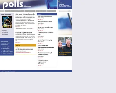 Polistidningens nyhetsbrev startsida 2007