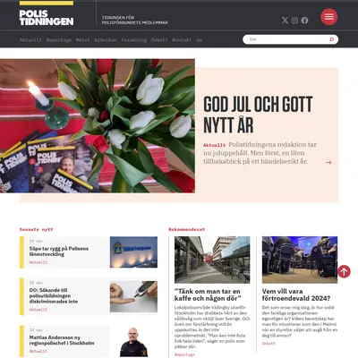 Polistidningens nyhetsbrev startsida 2024