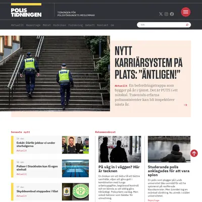 Polistidningens nyhetsbrev startsida 2026