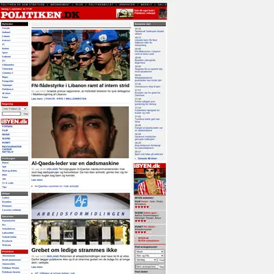politiken.se startsida 2006