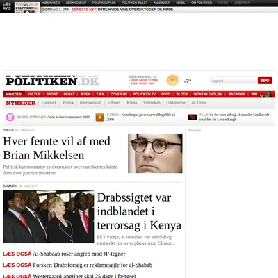 politiken.se startsida 2010