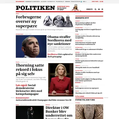politiken.se startsida 2015