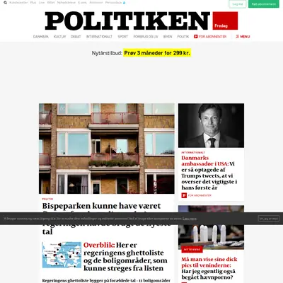 politiken.se startsida 2018