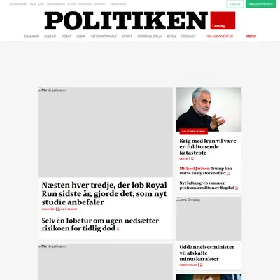 politiken.se startsida 2020