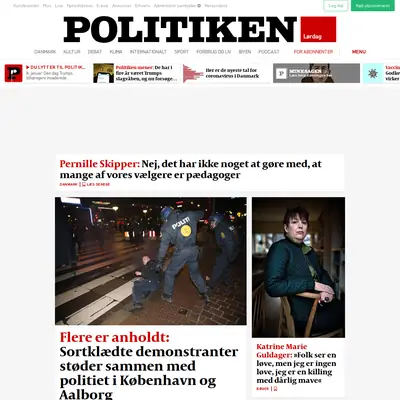 politiken.se startsida 2021