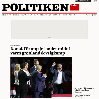 politiken.se startsida 2025