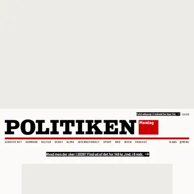 politiken.se startsida 2026