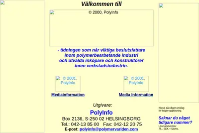 Polymervärlden startsida 2003