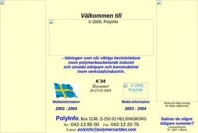 Polymervärlden startsida 2004
