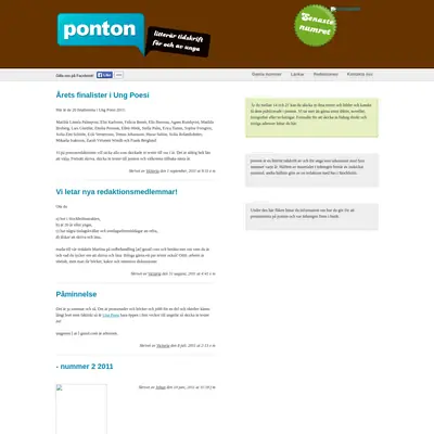PONTON startsida 2011