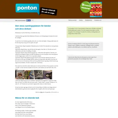PONTON startsida 2013