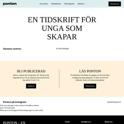PONTON startsida 2026
