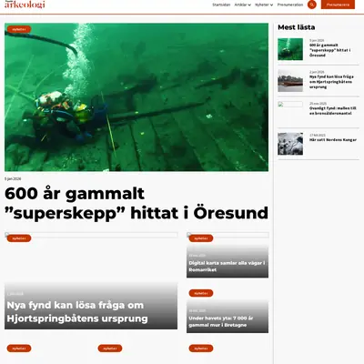 Populär Arkeologi startsida 2026