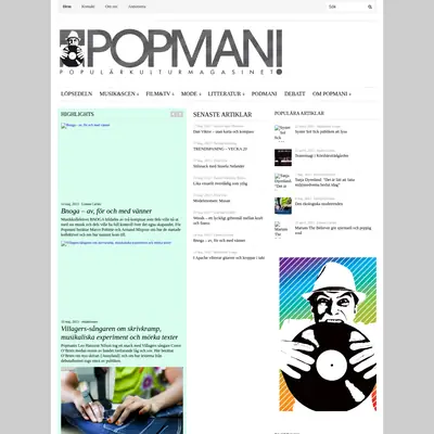 popmani.se startsida 2013