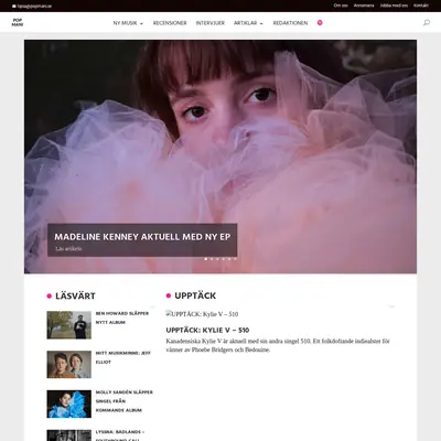 popmani.se startsida 2021