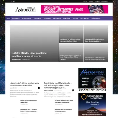 Populär astronomi startsida 2015