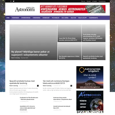 Populär astronomi startsida 2016