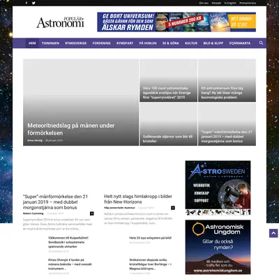Populär astronomi startsida 2019
