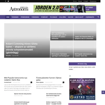 Populär astronomi startsida 2021