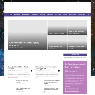 Populär astronomi startsida 2023