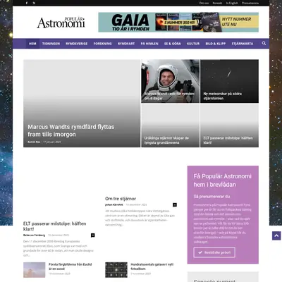 Populär astronomi startsida 2024
