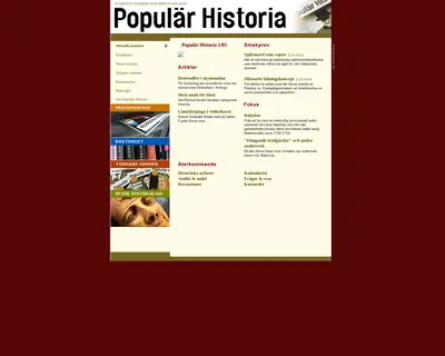 POPULÄR HISTORIA startsida 2003