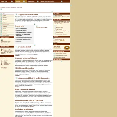 POPULÄR HISTORIA startsida 2004