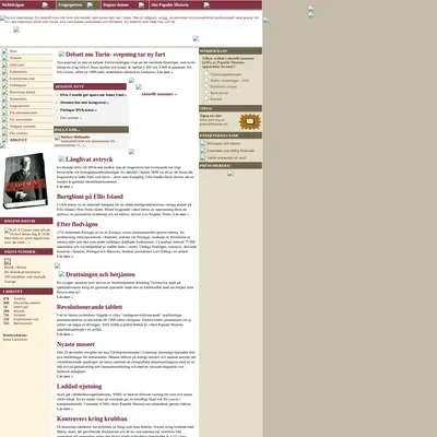 POPULÄR HISTORIA startsida 2005