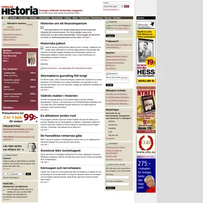 POPULÄR HISTORIA startsida 2007