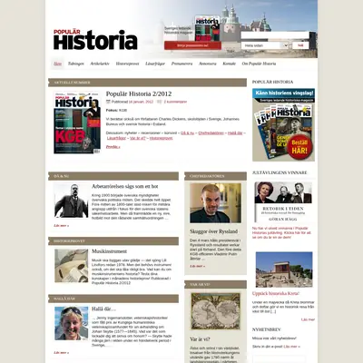 POPULÄR HISTORIA startsida 2012