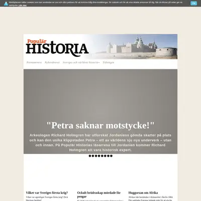 POPULÄR HISTORIA startsida 2019
