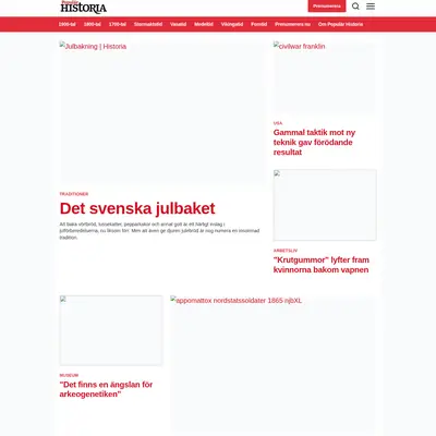 POPULÄR HISTORIA startsida 2026