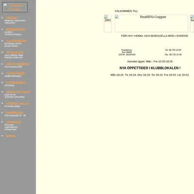 Posithiva Nyheter startsida 2001