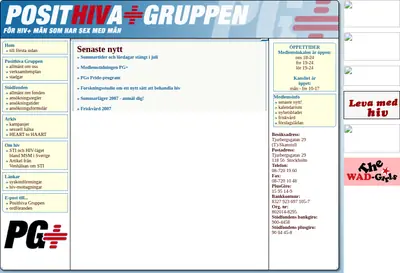 Posithiva Nyheter startsida 2007