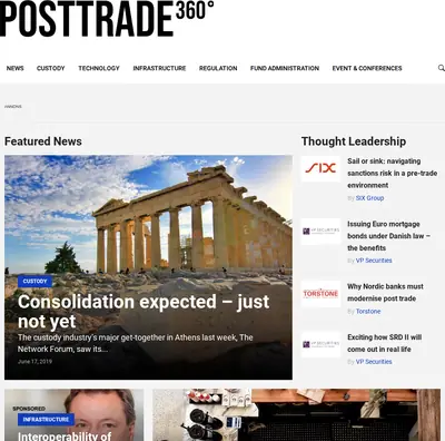 PostTrade 360° startsida 2019