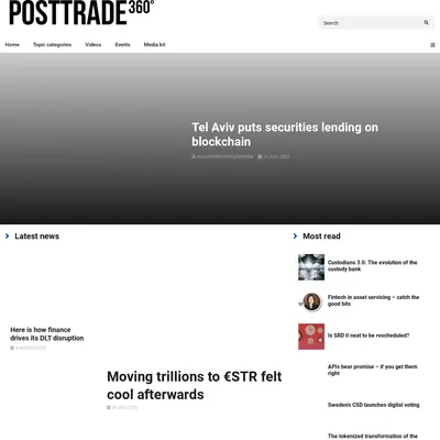 PostTrade 360° startsida 2020