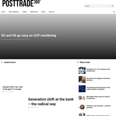 PostTrade 360° startsida 2021